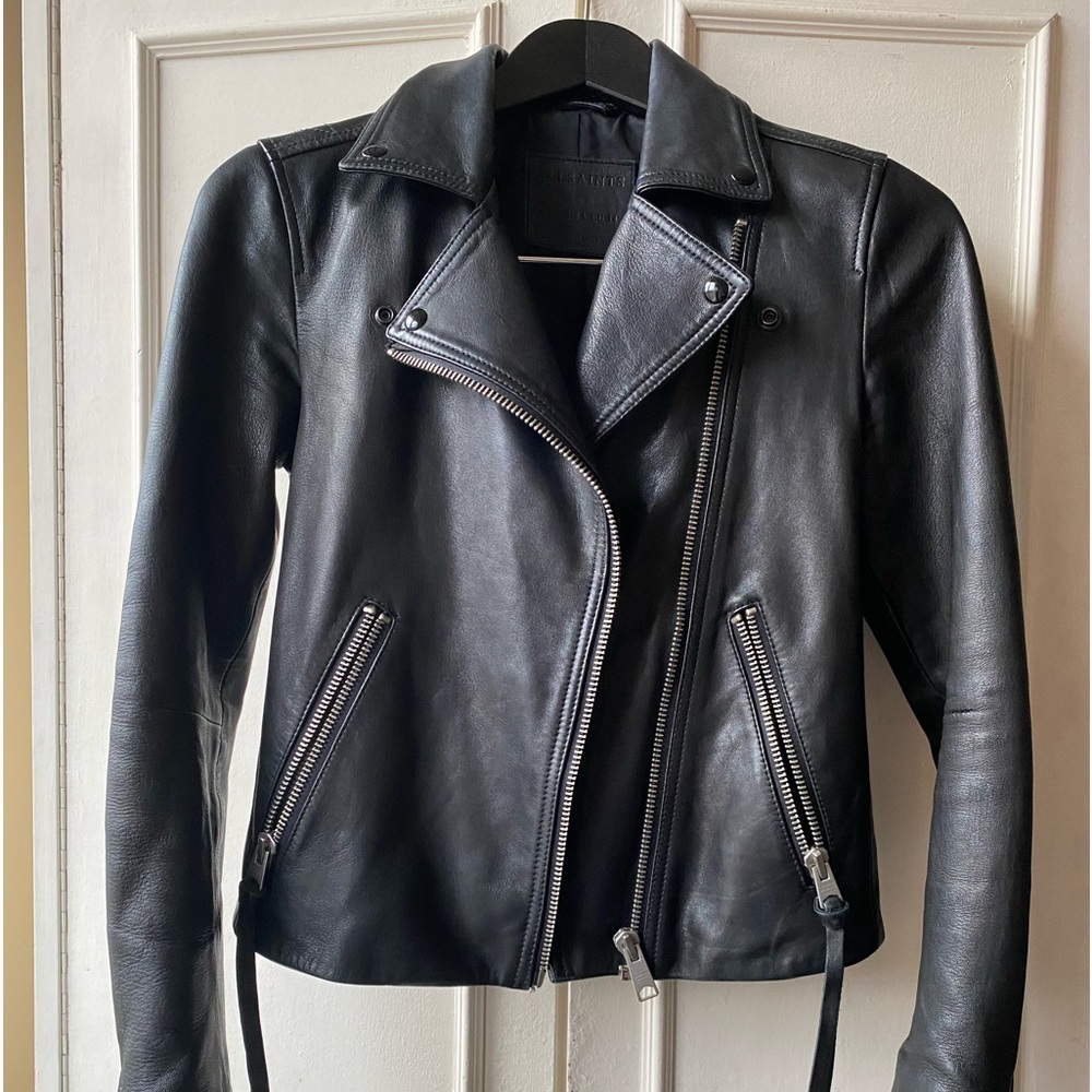 All saints leather jacket US/2